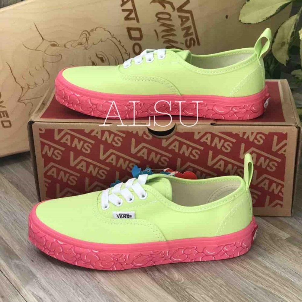 NWT VANS Authentic Elastic Brain Wall Green Kid’s - Picture 7 of 8